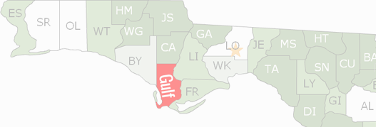 Gulf County Map
