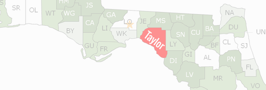 Taylor County Map